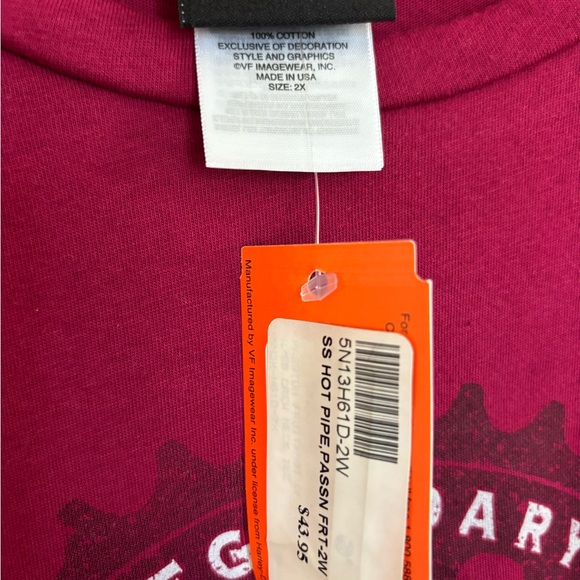 Harley-Davidson Pink Short Sleeve Tee NWT 2x with rhinestones - Picture 3 of 4